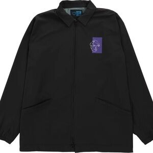 Tactics Black Zip-Up Coach Jacket